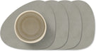LIND DNA Untersetzer Nupo - Leder - Hellgrau - 13 x 11 cm - 4 Stück