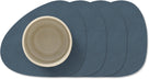 LIND DNA Untersetzer Nupo - Leder - Dunkelblau - 13 x 11 cm - 4 Stück