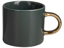 Gusta Gold Kaffeetasse Dunkelgrün-Gold 230 ml