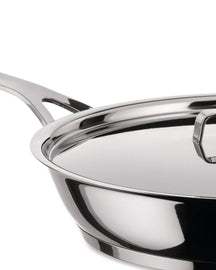 Alessi Bratpfanne Pots&amp;Pans – AJM110/24 – ø 24 cm – von Jasper Morrison – ohne Antihaftbeschichtung