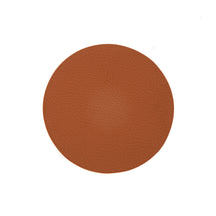 Jay Hill Untersetzer - Vegan Leder - Schwarz / Cognac - beidseitig - ø 10 cm - 6 Stücke