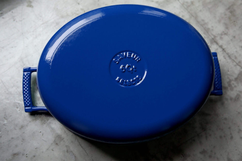 Saveur Selects Bräter Oval Voyage - Classic Blue - ø 30 cm - Emaillierte Antihaftbeschichtung