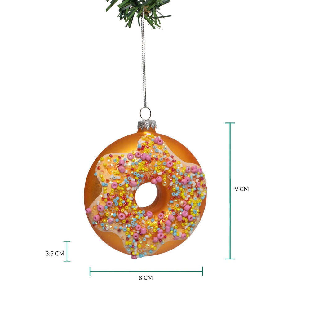 Nordic Light Weihnachtskugel Donut Rosa Konfetti 10 cm