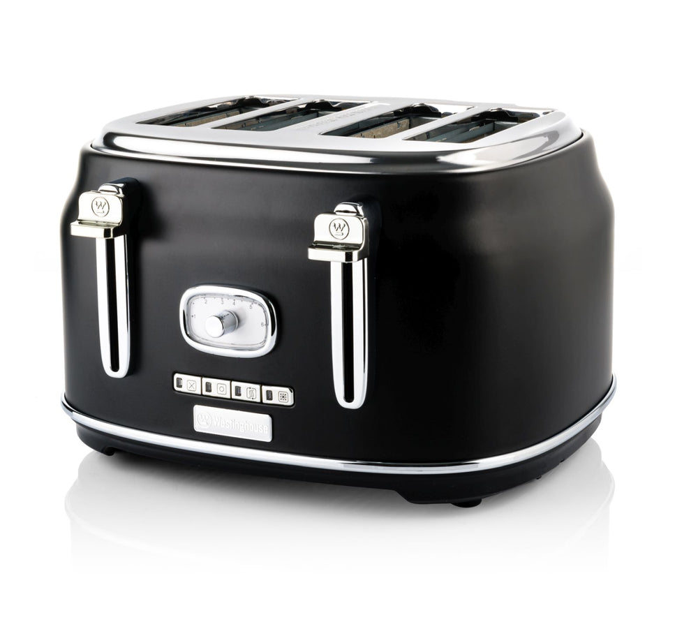 Westinghouse Toaster Retro Collections - 4 Schlitze - Lakritzschwarz - WKTTB809BK