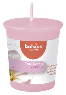 Bolsius Duftkerze / Nachfüllung - für Kerzenhalter - True Scents Magnolia - 5 cm / ø 4.5 cm