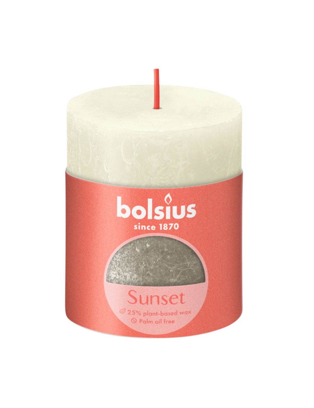 Bolsius Stumpenkerze Sunset Soft Pearl - 8 cm / ø 7 cm