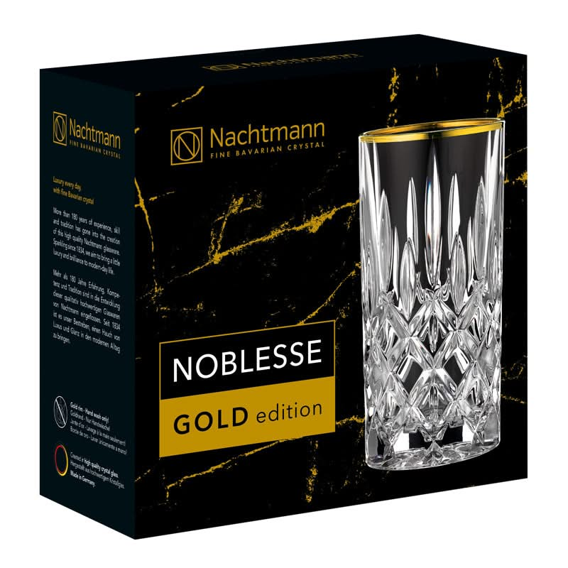 Nachtmann Longdrinkgläser Noblesse Gold - 375 ml - 2 Stück