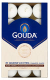 Gouda Wachskerzen Weiß - 30 Stück