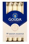 Gouda Dinnerkerzen Elfenbein 20 cm - 10 Stück