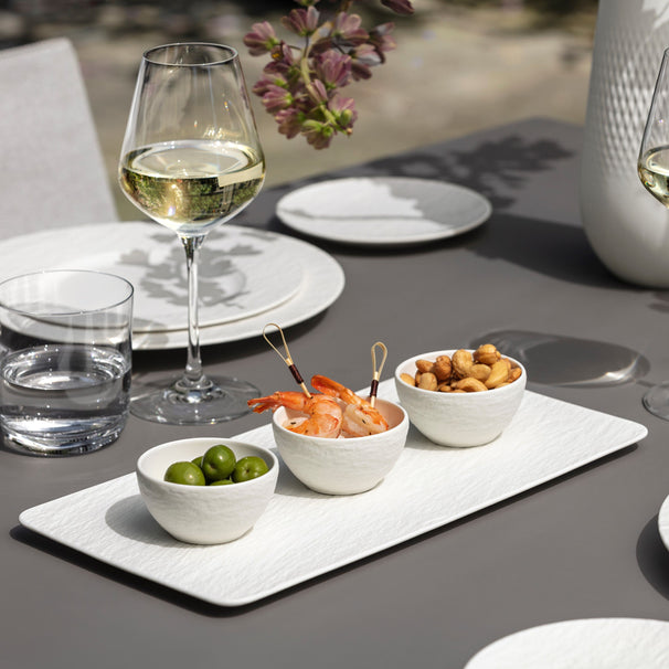 Villeroy & Boch Dipschälchen Set Manufacture Rock - Weiß - 4-teilig