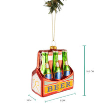 Nordic Light Weihnachtskugel Sechserpack Bier 11 cm