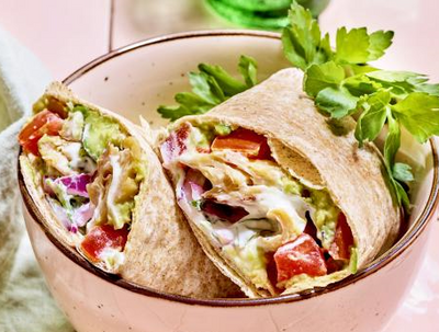 Wraps mit vegetarischem Hähnchen