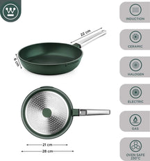 Westinghouse Bratpfannenset Performance ø 24 und 28 cm - Grün - Induktion und alle anderen Wärmequellen