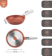 Westinghouse Bratpfannenset Performance ø 24 und 28 cm - Rot - Induktion und alle anderen Wärmequellen