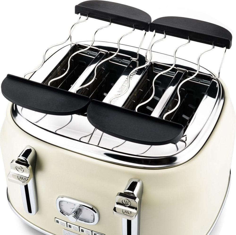 Westinghouse Retro Wasserkocher + Toaster mit 4 Schlitzen + Mixer - Weiß