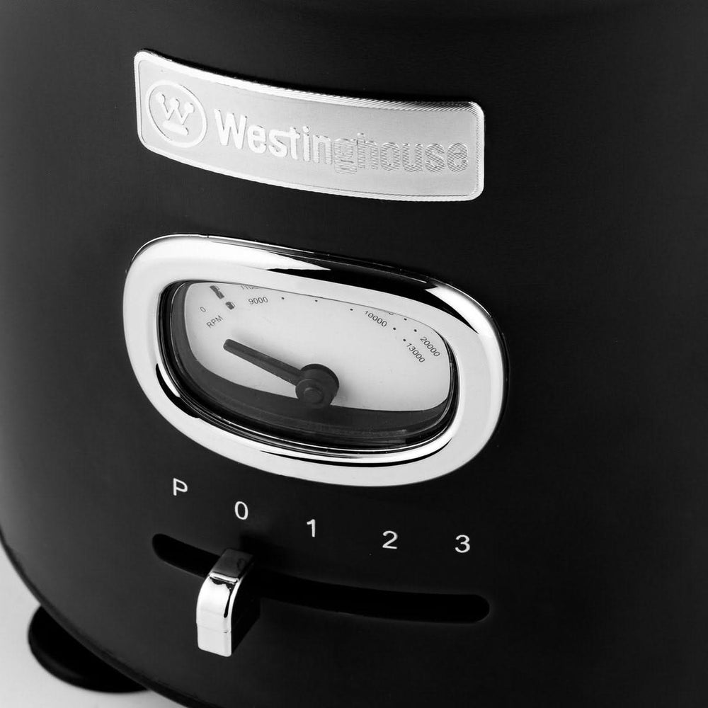 Westinghouse Retro Wasserkocher + Toaster mit 4 Schlitzen + Mixer - Schwarz