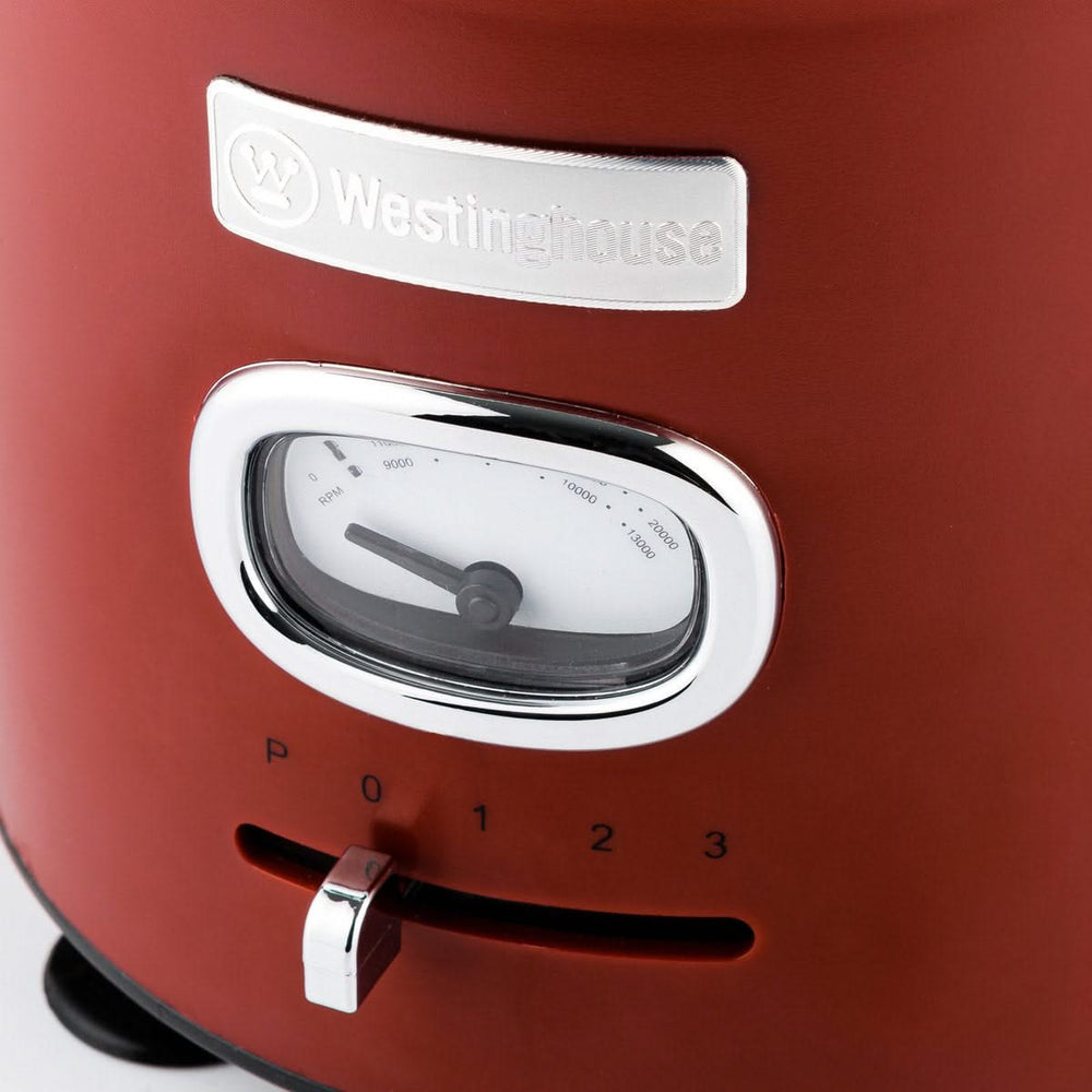 Westinghouse Retro Wasserkocher + Toaster mit 4 Schlitzen + Mixer - Rot