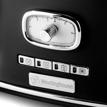 Westinghouse Retro Wasserkocher + Toaster 4 Schlitze - Schwarz