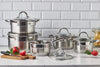 Resto Kitchenware Kochtopf Rigel (Kochtopf 2,7 + 3,6 + 6,2 Liter + Stieltopf ø 16 cm)