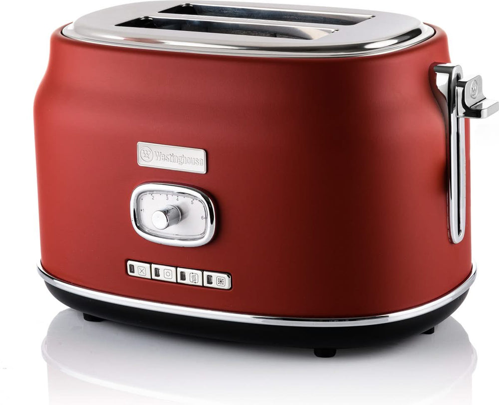 Westinghouse Retro Wasserkocher + Toaster 2 Schlitze - Rot