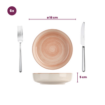 Cosy & Trendy Tiefe Teller Baltic Peach ø 18 cm - 6 Stück