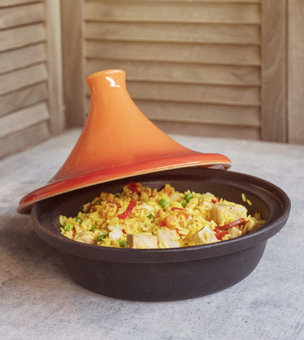 Cosy & Trendy Tajine Induktion – Schwarz/Orange – ø 25 cm