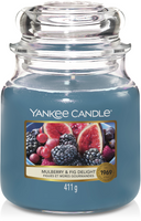 Yankee Candle Duftkerze Medium Mulberry & Fig Delight - 13 cm / ø 11 cm