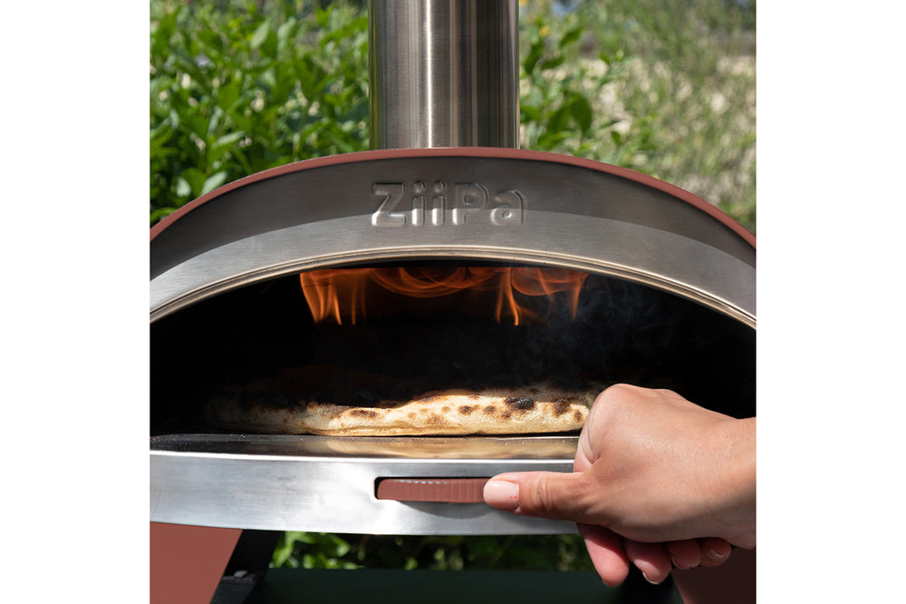 ZiiPa Pizzaofen Piana - Holz befeuert - mit Thermometer - Terrakotta - für ø 30 cm Pizzen