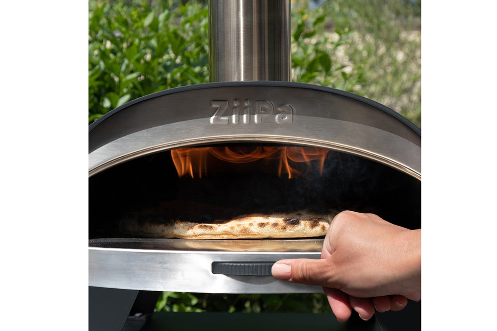 ZiiPa Pizzaofen Piana - Holz befeuert - mit Thermometer - Schiefer - für ø 30 cm Pizzen