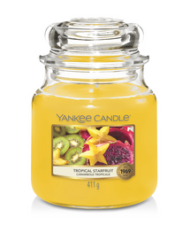 Yankee Candle Duftkerze Medium Tropical Starfruit - 13 cm / ø 11 cm