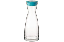 Bormioli Rocco Karaffe Ypsilon mit blauem Deckel 1 Liter