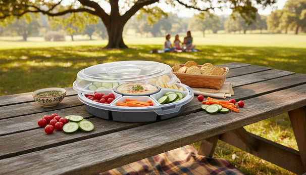 Cookinglife Snackschale rund Ø 31 cm - mit 5 separaten Behältern