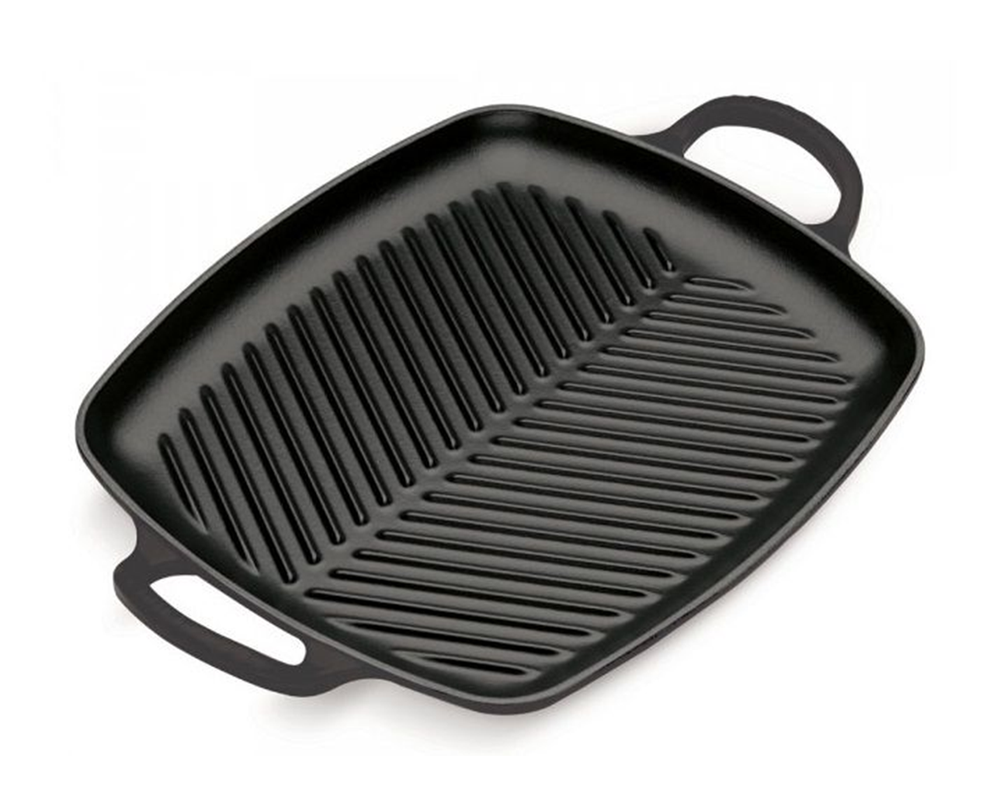 Le Creuset Grillplatte Signature Schwarz Matt 30 x 27 cm