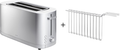 Zwilling Toaster XL Enfinigy + Toaster-Clip – 2 lange Schlitze – 7 Heizstufen – 1800 W – Silber/Weiß