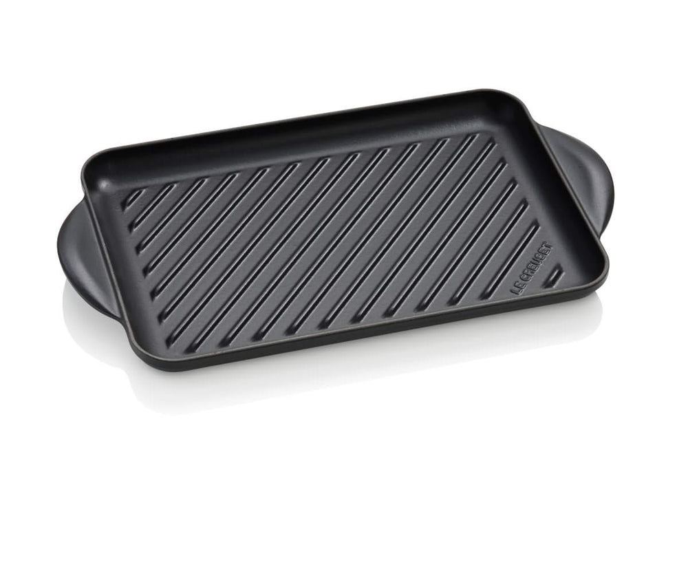 Le Creuset Grillplatte Tradition Matt Schwarz 38.5 x 22 cm