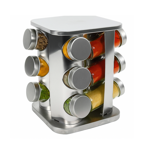 Cookinglife Gewürzregal RVS Drehbar 12-teilig