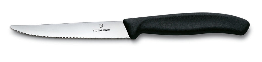 Victorinox Steakmesser Swiss Classic - Schwarz - Geriffelt - 11 cm