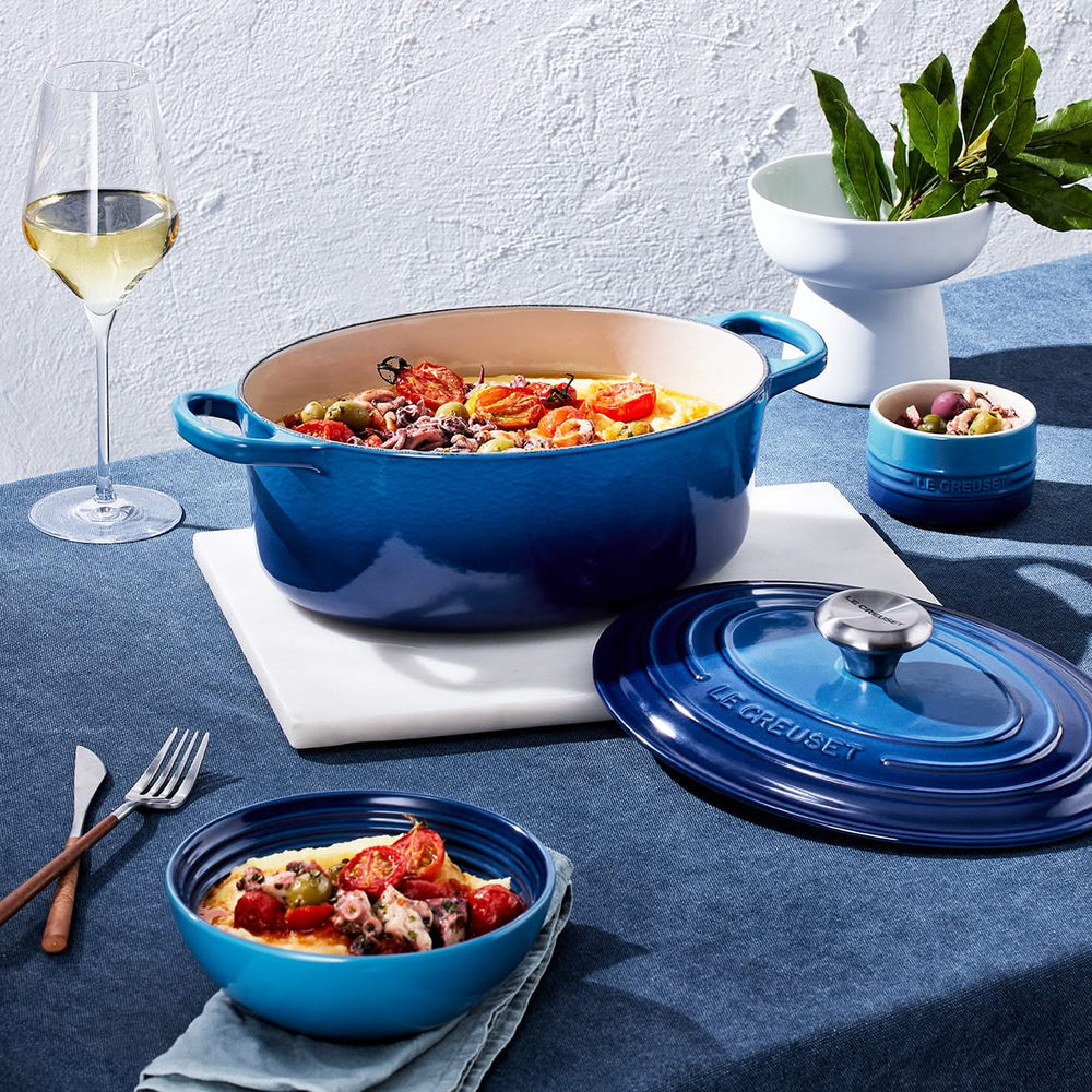 Le Creuset Bräter Oval Signature Azure - ø 27 cm / 4.1 liter