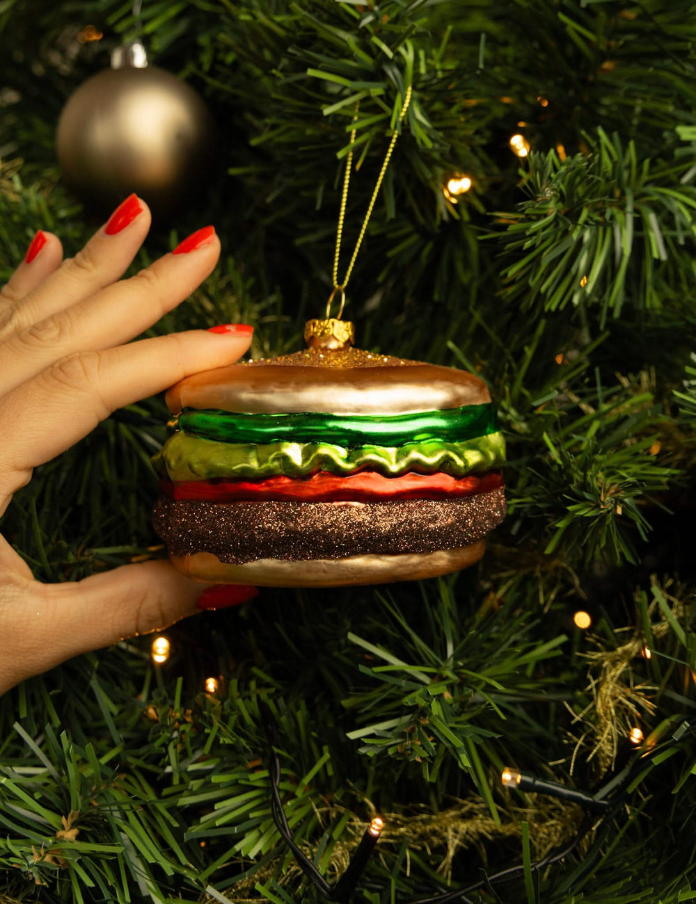 Nordic Light Weihnachtskugel Hamburger 10 cm