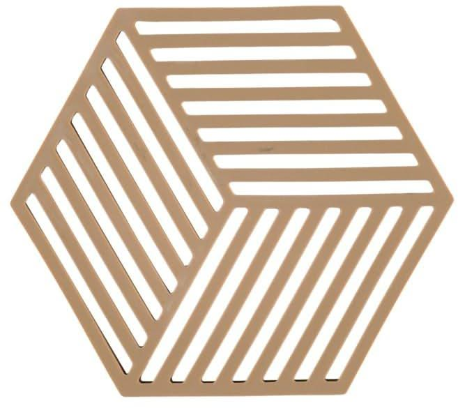 Zone Denmark Topfuntersetzer Hexagon - Dunkelkamel - 16 x 14 cm