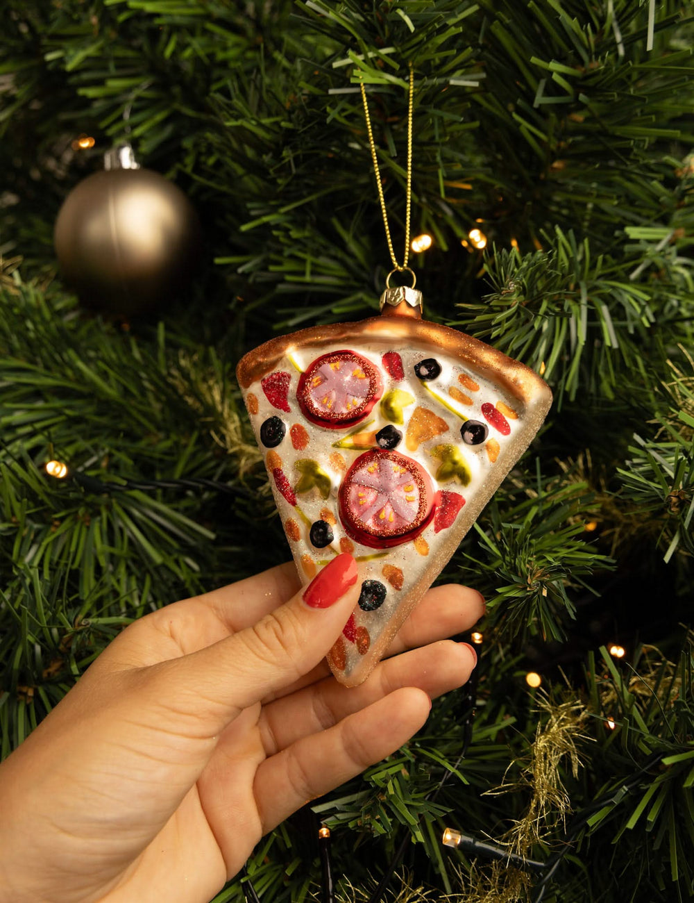 Nordic Light Weihnachtskugel Pizza 12 cm