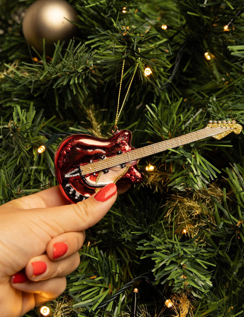 Nordic Light Weihnachtskugel Gitarre 15 cm