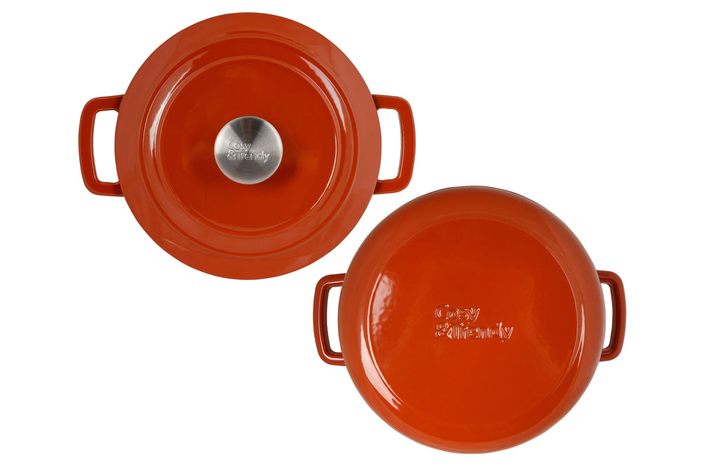 Cosy & Trendy Braadpan Fontestic Gietijzer Roest Ø 24 cm / 4.6 Liter - Geëmailleerd