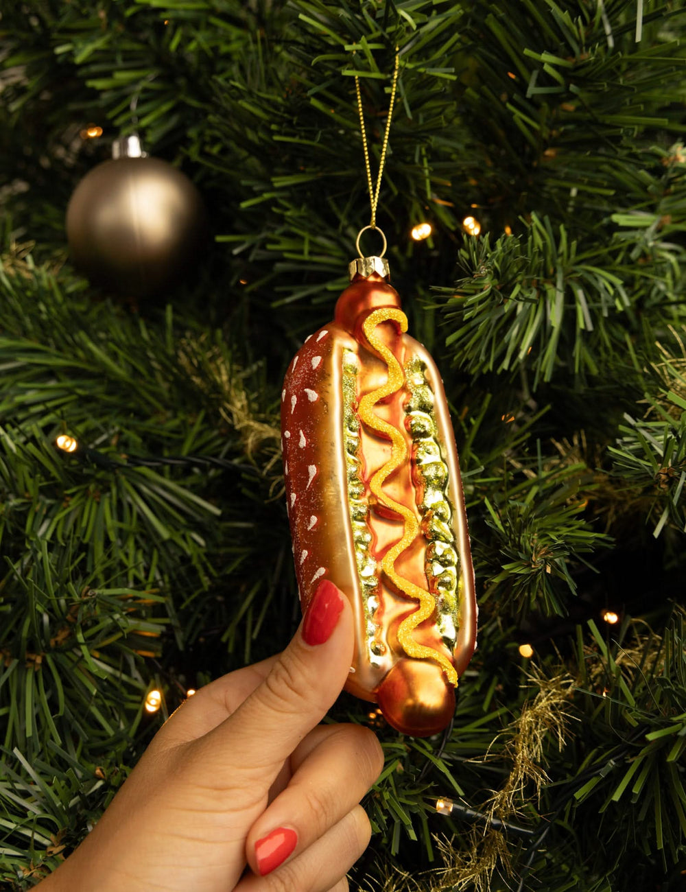 Nordic Light Weihnachtskugel Hot Dog 14 cm