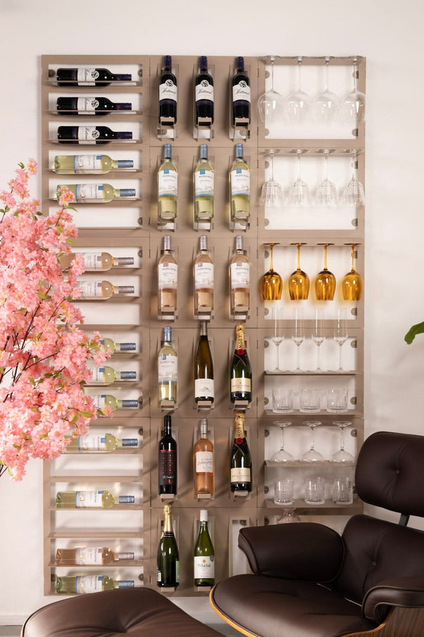 Blackwell Wandregal - mit 2 Ebenen - Champagner