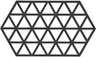 Zone Denmark Topfuntersetzer Triangles - Schwarz - 24 x 14 cm