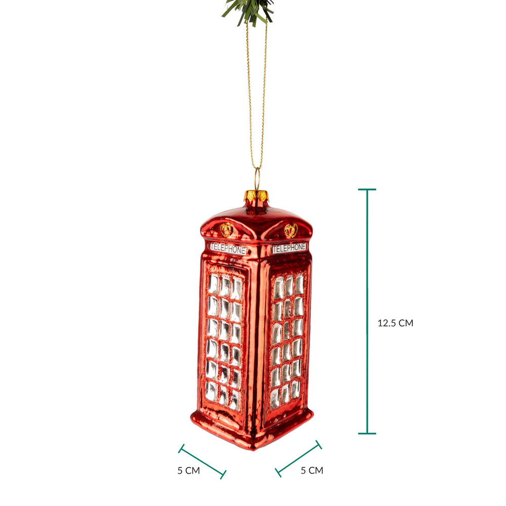 Nordic Light Weihnachtskugel Telefonzelle UK 13 cm