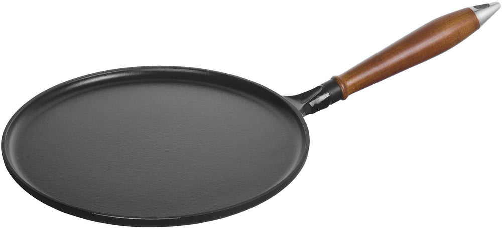 Staub Pfannkuchenpfanne Schwarz - ø 28 cm - Emaillierte Antihaftbeschichtung