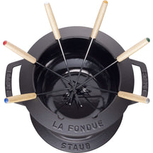 Staub Fondueset Schwarz - ø 20 cm / 2.36 Liter