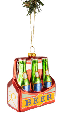 Nordic Light Weihnachtskugel Sechserpack Bier 11 cm